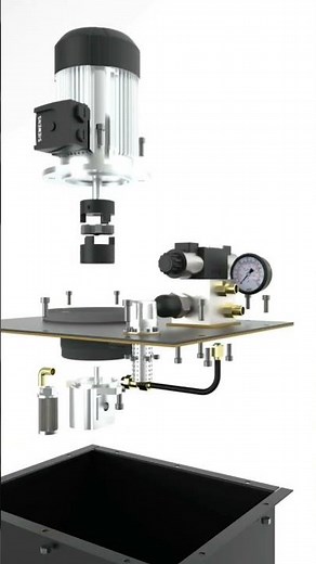 A Hydraulic Power Pack | Exploded View | Animation | Render | Design Your Project | Solidworks | Cad
