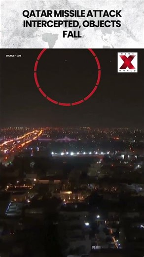 RAW video shows missile attack thwarted in Qatar, objects fall | NewsX World