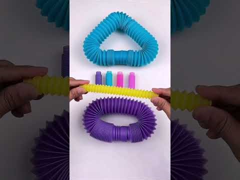Creating and Relaxing DIY ASMR POP-TUBE #diy #satisfyingvideo #relaxing #oddasmr #crunchy #creative