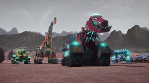 Revvit and Ace are SUPER excited about installing some supercharged bit bugs! See how each trux reacts to their new supercharged engines in Dinotrux Supercharged! Now streaming on Netflix! | Dinotrux