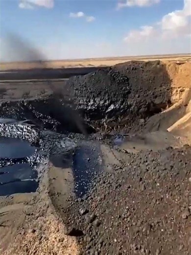 Crude Oil Leakage In Excavated Pipelines