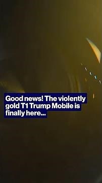 Good news! The violently gold T1 Trump Mobile is finally here... #shorts