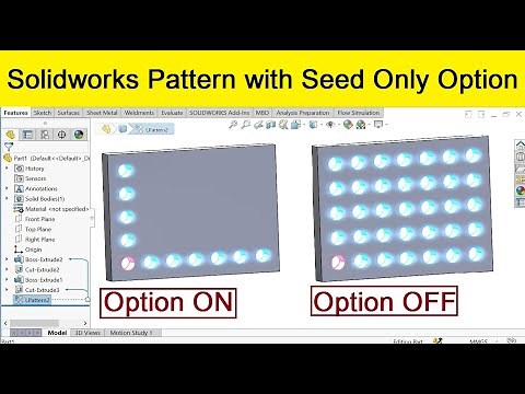 Solidworks linear pattern with seed only option
