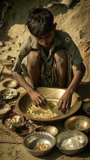 “An elephant has been made out of gold coins.”