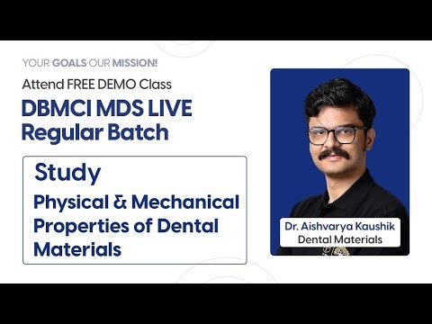 Dr. Aishvarya Kaushik | Dental Materials | Free Demo Class | DBMCI MDS