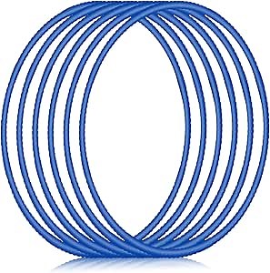 Shappy 6 Pcs Exercise Hoop Detachable Adjustable Plastic Toy Playground Toys Colored Hoop Circles for Teens Games Gymnastics Dog Agility Equipment Party Decor