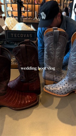 the boots we’ll say ‘I do’ in… and everything after #tecovas #weddingboots #2026bride #weddingshoes #westernwedding