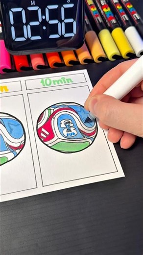 10 min🕦Drawing Soccer Ball ⚽️ FIFA World Cup🎨#drawing #art #soccerball #worldcup2026