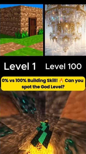 0% Skill vs 100% Skill: Minecraft Building Evolution! 🏗️