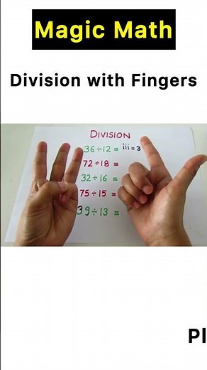 Magic Math with Fingers /Division with Fingers/Finger Math /Finger Abacus #shorts #abacus #maths