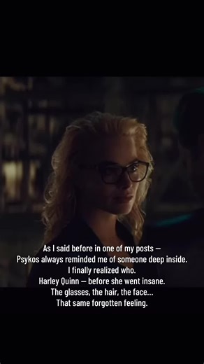 I Finally Remembered Who She Was | Psykos & Harley Quinn Guys, you might remember how in one of my posts — when I talked about the story of my love for Psykos — I said that deep inside, she always reminded me of someone. And I finally remembered who. You could call it a forgotten love — Harley Quinn, before everything broke, when she was still a psychologist. Her hairstyle… those light, wavy blonde hair. Her glasses. Her eyebrows. Her facial features. She was absolutely beautiful. And no, I’m no