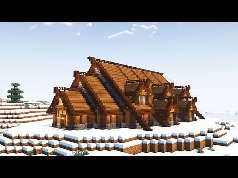 How to build Viking Longhouse - Minecraft tutorial