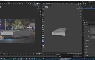新手如何通过一张照片进行坦克建模的造型推敲？blender Fspy轻松搞定