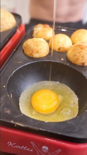 Giant Cheese Egg Takoyaki