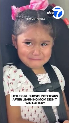 Little girl bursts into tears after learning mom didn’t win lottery