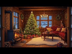 Ultimate Victorian Christmas Living Room | Cozy Fireplace & Starry Night Window