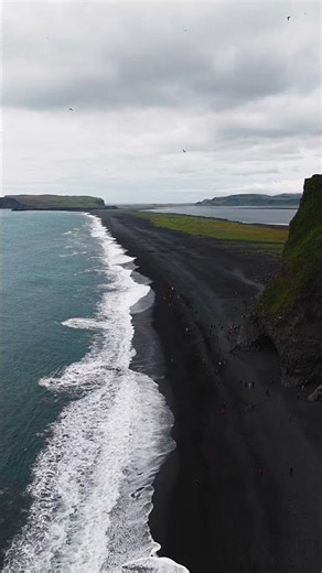 POV: Standing on a Black Sand Beach 🖤 #aesthetic #relaxing #4k
