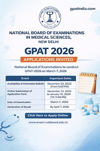 GPAT 2026 Notification Released: Exam Date, Application Schedule & Key Details - Gpatindia: Pharmacy Jobs, Admissions, Scholarships, Conference,Grants, Exam Alerts