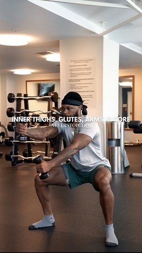 William S Beverly | The exercise that will burn your inner thighs, glutes, core & arms 🔥 Do 5 rounds for 1 minute rest 30 secs in between rounds ⏰ Using 2... | Instagram