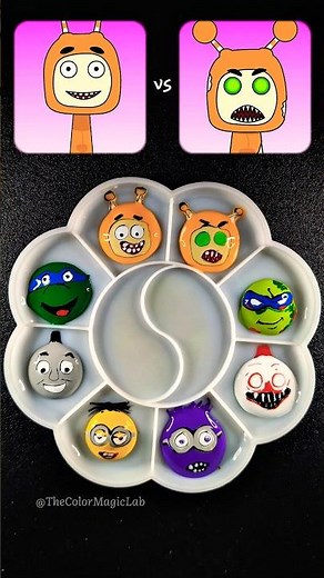 Color Mixing Battle: Normal 😀 vs Horror 😲 #sprunki #slick #oddbods #leonardo #thomastrain #dave