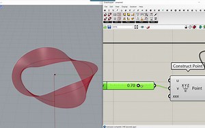 Grasshopper教程Chapter 2_Unit 5 3D Mathematical_Course 8 Mobius Strip_Part 2