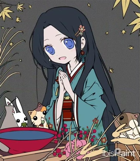 【9月季節イラスト「お月見🎑」】 #お絵描き #蒼蝶のアトリエ