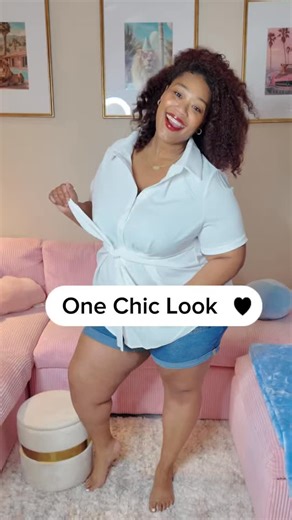 Kadi | Type 4 Natural Hair Girlie on Instagram: "Effortless chic for those on-the-go moments 🌸 The knotted front-tie top adds a waist-defining touch, while the stretchy drawstring shorts keep it comfortable. Oh, and POCKETS 👏 Perfect for errands, lounging, or casual brunch dates. What’s your go-to casual look? 💕 #EffortlessStyle #SummerVibes #OOTD @bloomchic #bloomchic #bloomchicdress"