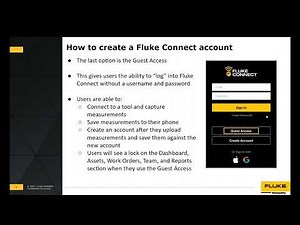 Fluke Connect Web Workshop: Getting started with Fluke Connect mobile app
