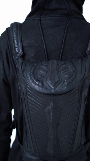 Avant-garde Black Leather Backpack: Cyberpunk Xenomorph Bag - Etsy