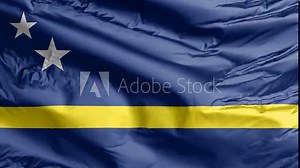 waving flag of curacao Stock Video