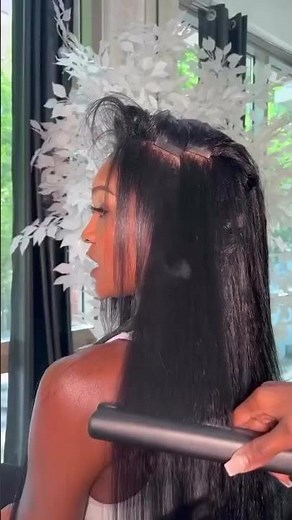 so gorgeous 😍create the creative hairstyle with the kinky straight tape in human hair extensions