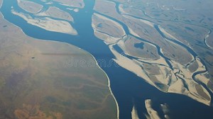 Aerial Top View on Lena River Stock Footage - Video of surface, land: 355662484