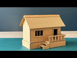 Best cardboard house making idea - easy craft for beginner