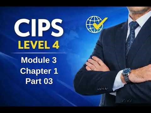 CIPS Level 4 | Module 3 | Chapter 1 | Part 03