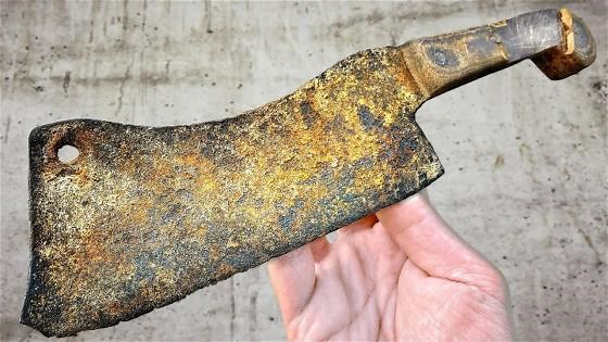 From rusty to stunning: Restoring an antique cleaver