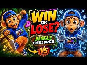 Jungle Animal Freeze Dance Challenge! Can You Win? | Brain Break for Kids | Dance Games