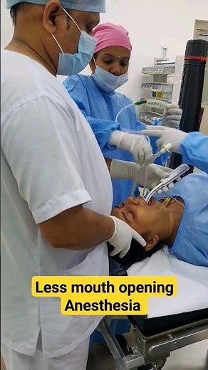Less mouth opening difficult anesthesia