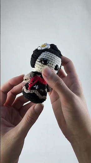 Crochet a Kokeshi Doll! 🎎 Amigurumi Geisha Pattern 🌸 #shorts