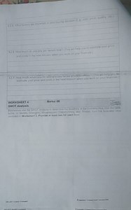 Worksheet 4: SWOT AnalysisBusinesses use the SWOT Analysis to... | Filo