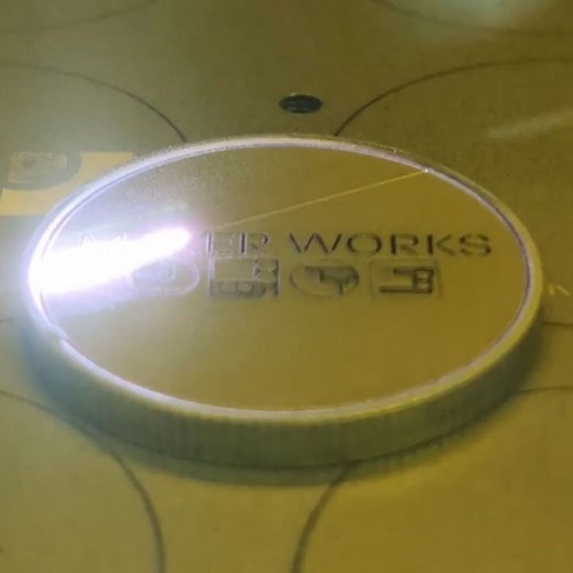 Have logo, will laser. This was our first test on a simple coin design. Surprisingly accessible. | Maker Works