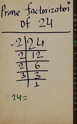 Prime Factors of 24 l Prime Factorization of 24