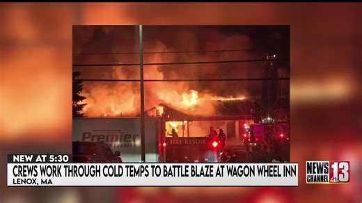 Lenox firefighters battle blaze at Wagon Wheel Inn