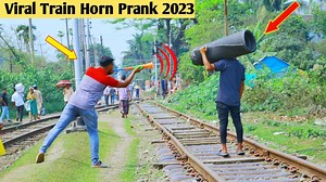 168K views · 4.1K reactions | Viral Train Horn Prank 2023 | Best of train horn prank reaction on public | Comedy Club | Facebook