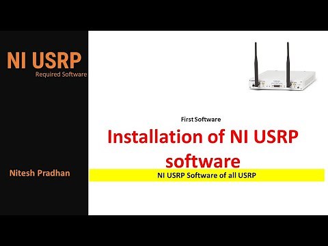 NI USRP Software Installation (NI USRP) Part -1