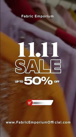 11.11 Mega Fabric Sale! Up to 50% OFF 🛍️✨ #fabricemporium