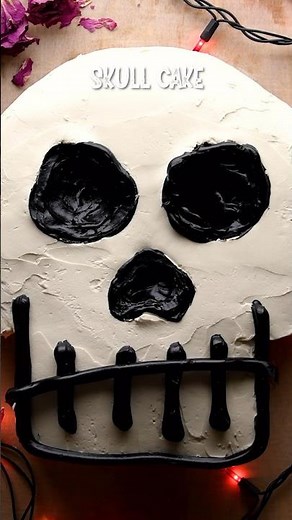Easy Skull Cake Tutorial #shorts