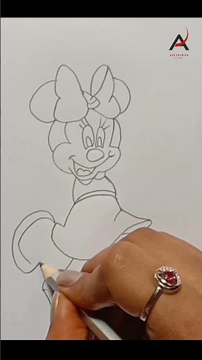 #viralshorts #Trending Mickey mouse How to Draw Minnie Mouse Step By Step For Beginners🤩 ||