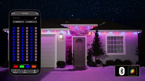 AppLights PERMANENT™ Starter Kit Christmas Light String with 72 LEDs, 100 feet, Permanent Outdoor House Lights LED Roofline Lights, App-Ready Smart Trim Lighting , Black