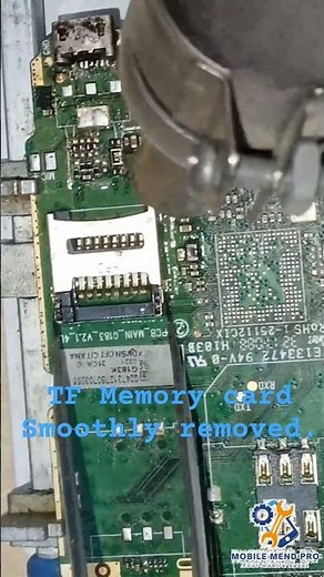 TF Memory card smoothly removed. #electronic #mobile #repairing #techno