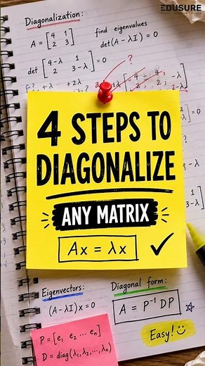 How to Diagonalize a Matrix Step-by-Step | Eigenvalues and Eigenvectors